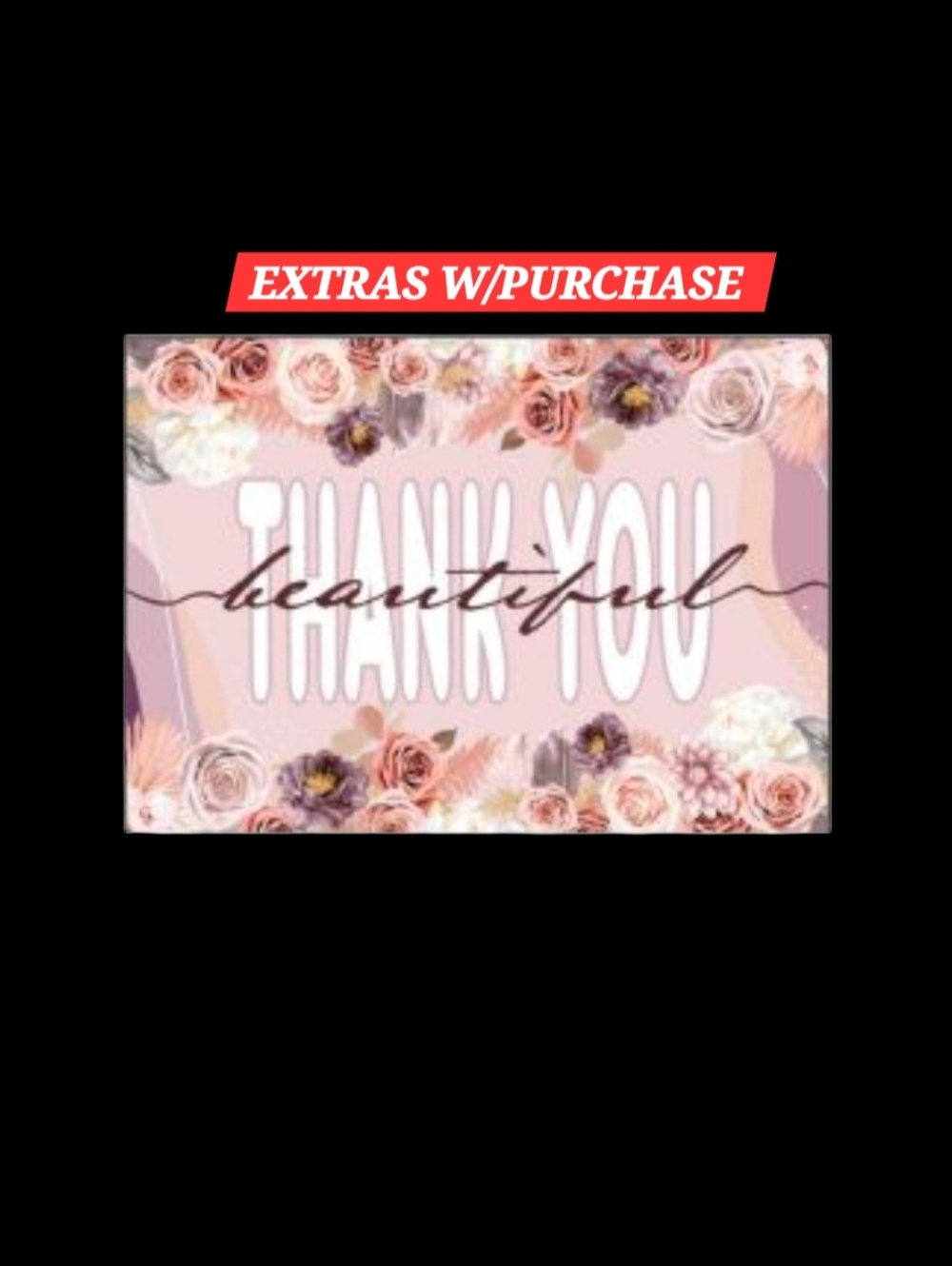 25ct. 4x6 Boho Floral Thank You Cards Bonus 3- Random Polymailers